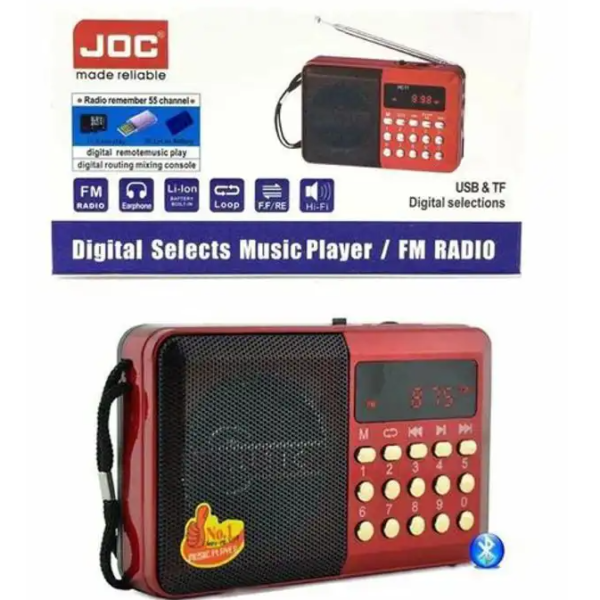 Radio numérique portable – Joc – H044U – Lecteur MP3 – USB/Micro SD – Batterie rechargeable