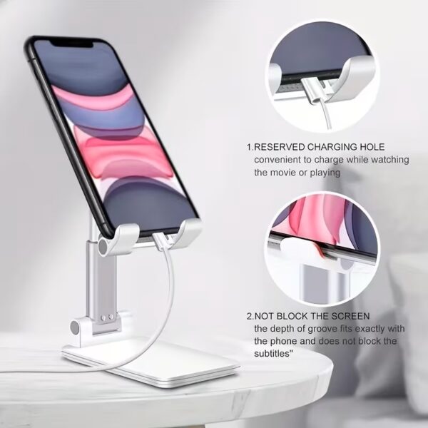 Support de bureau réglable pour téléphone portable et tablette,