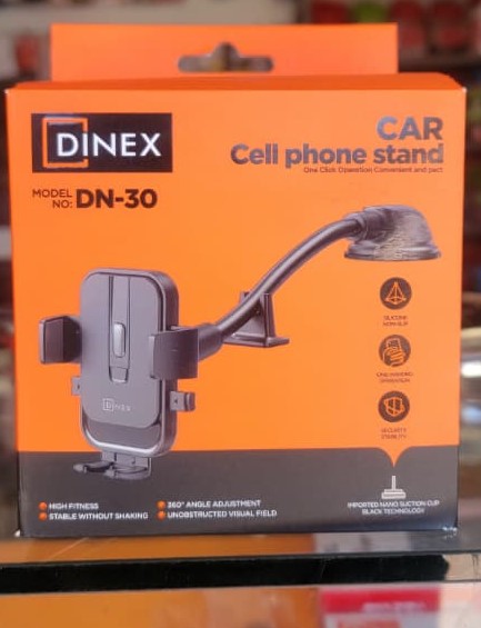 Support de téléphone voiture Dinex DN‑30 – Fixation stable et ajustable