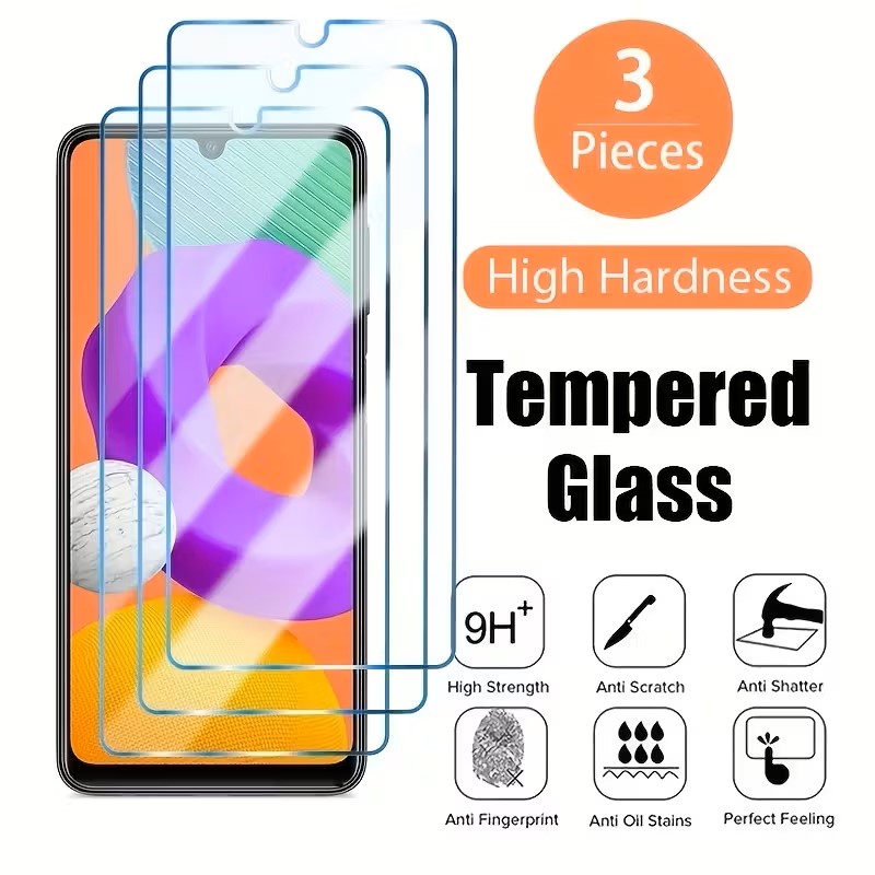 Verre Trempé Samsung A31 A32 A22 M32 9H – Pack 3 Pièces