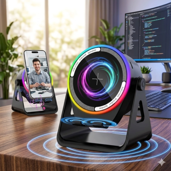 Portable Wireless Induction + Bluetooth Speaker ZJ-08