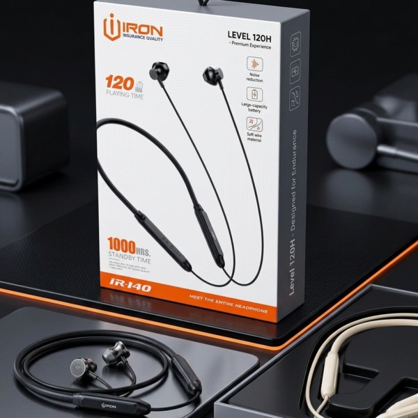 Écouteurs Bluetooth Tour de Cou IRON Level 120H – Autonomie Record de 120 Heures & Son Premium